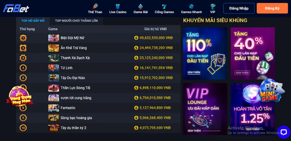Các chương trình khuyến mãi đá gà gnbet win